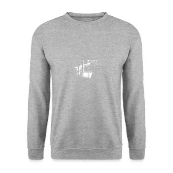 Metro Station Sao Paulo - Unisex Sweatshirt - salt & pepper - Front - Alina (178cm) & Michal (187cm)