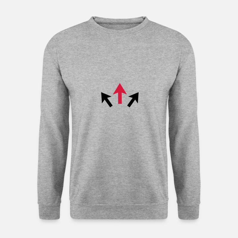 pfeile 01 - Unisex Pullover - Weißgrau meliert