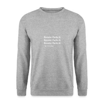 Booster Packs Trading Cards Card Collector - Unisex Sweatshirt - salt & pepper - Front - Alina (178cm) & Michal (187cm)