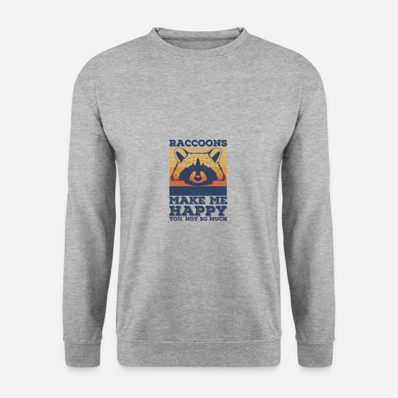 Waschbär - Unisex Pullover - Weißgrau meliert