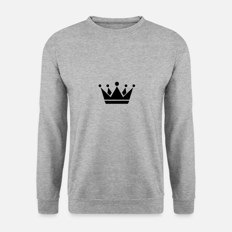 krone - Unisex Pullover - Weißgrau meliert