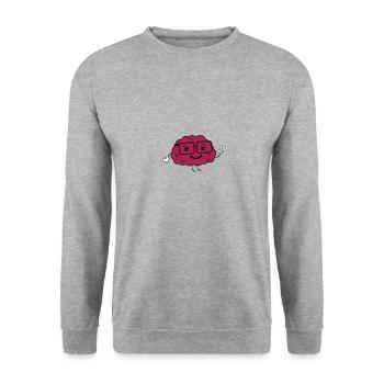smart brain - Unisex Sweatshirt - salt & pepper - Front - Alina (178cm) & Michal (187cm)