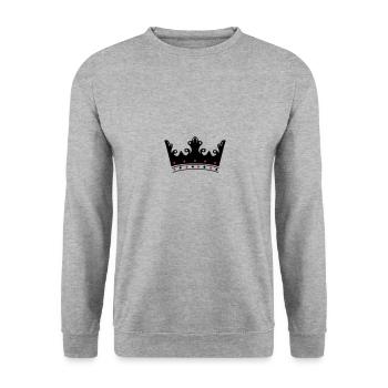 couronne - Sweat-shirt Unisexe - gris chiné - Devant - Alina (178cm) & Michal (187cm)