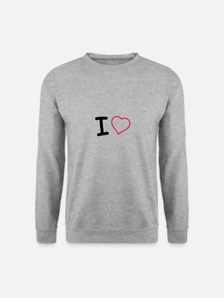 i heart - Unisex Sweatshirt - salt & pepper