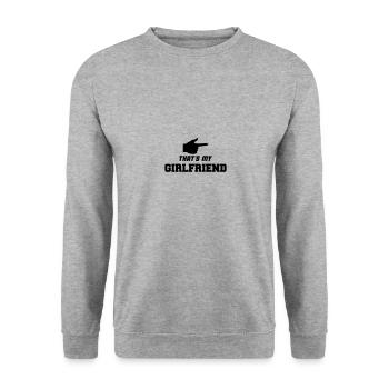 c'est ma copine - Sweat-shirt Unisexe - gris chiné - Devant - Alina (178cm) & Michal (187cm)