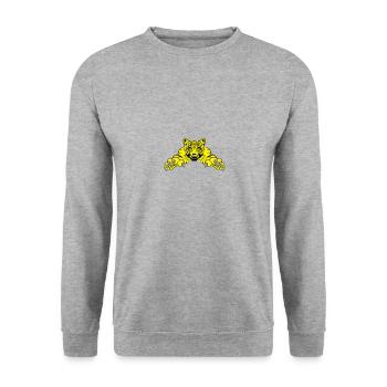 Tiger Attack - Unisex Sweatshirt - salt & pepper - Front - Alina (178cm) & Michal (187cm)