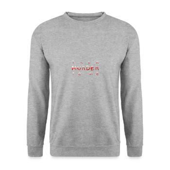 True Crime Crime Podcast Gift - Unisex Sweatshirt - salt & pepper - Front - Alina (178cm) & Michal (187cm)