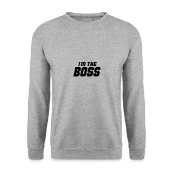 dans le boss - Sweat-shirt Unisexe - gris chiné - Devant - Alina (178cm) & Michal (187cm)