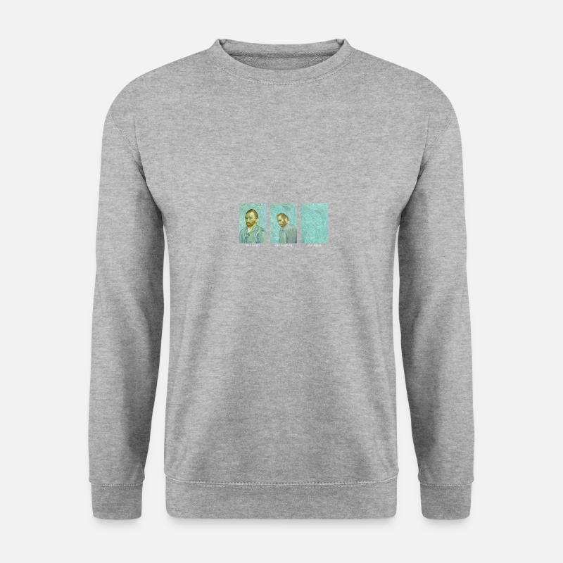 Van Gogh Van Goghing Van Gone - Lustiges Meme - Unisex Pullover - Weißgrau meliert