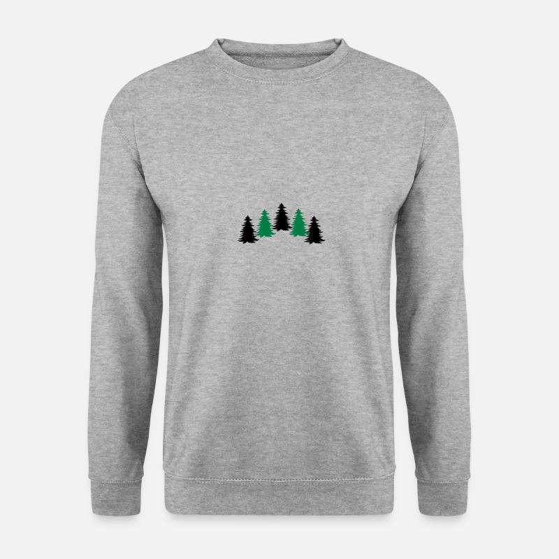 baeume wald - Unisex Pullover - Weißgrau meliert