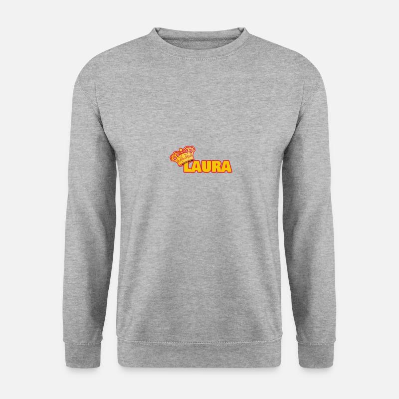 Krone für Laura - Unisex Pullover - Weißgrau meliert