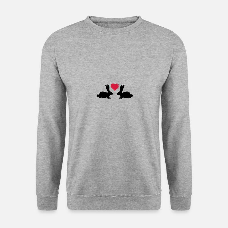 rabbits love design 2 - Unisex Sweatshirt - salt & pepper