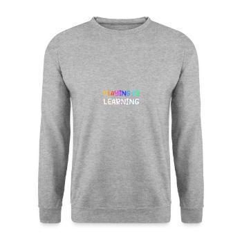 Teacher Teacher Student Professor Gift - Unisex Sweatshirt - salt & pepper - Front - Alina (178cm) & Michal (187cm)