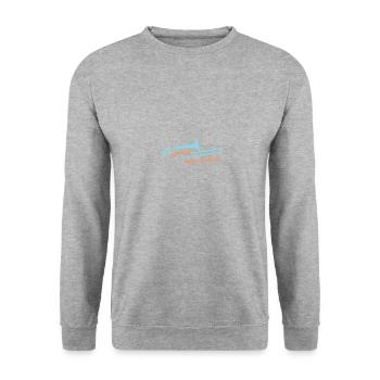 Ja Das Muss So Laut Posaune - Unisex Pullover - Weißgrau meliert - Vorne - Alina (178cm) & Michal (187cm)