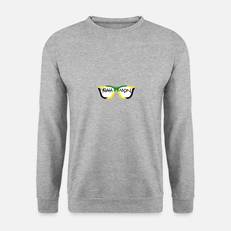 Jamaika Rasta Geschenk - Unisex Pullover - Weißgrau meliert