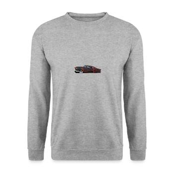 old american hot rod muscle car 230 - Unisex Sweatshirt - salt & pepper - Front - Alina (178cm) & Michal (187cm)