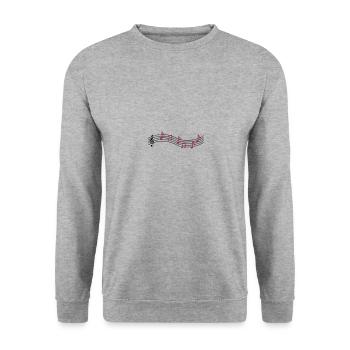 notes de musique 2 - Sweat-shirt Unisexe - gris chiné - Devant - Alina (178cm) & Michal (187cm)