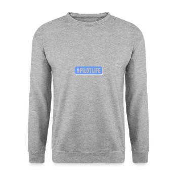 #PILOTLIFE Gifts - Unisex Sweatshirt - salt & pepper - Front - Alina (178cm) & Michal (187cm)