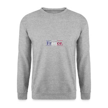 Frankreich - Unisex Pullover - Weißgrau meliert - Vorne - Alina (178cm) & Michal (187cm)