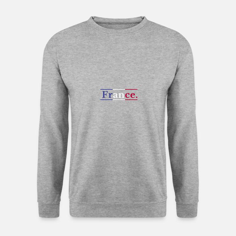 Frankreich - Unisex Pullover - Weißgrau meliert
