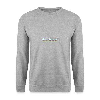 Funny Dyslexia Dyslexia Saying Gift - Unisex Sweatshirt - salt & pepper - Front - Alina (178cm) & Michal (187cm)