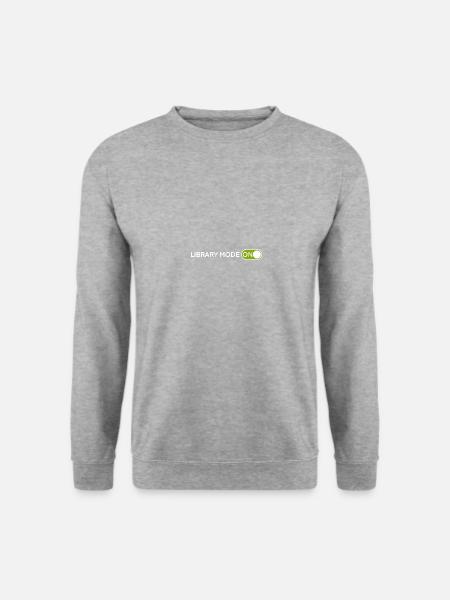 Buch Bücher Witzig Spruch Geschenk Lesen Leser - Unisex Pullover - Weißgrau meliert