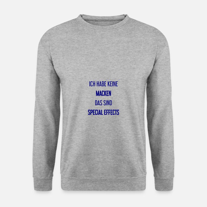 Keine Macken, nur Special Effects! - Unisex Pullover - Weißgrau meliert