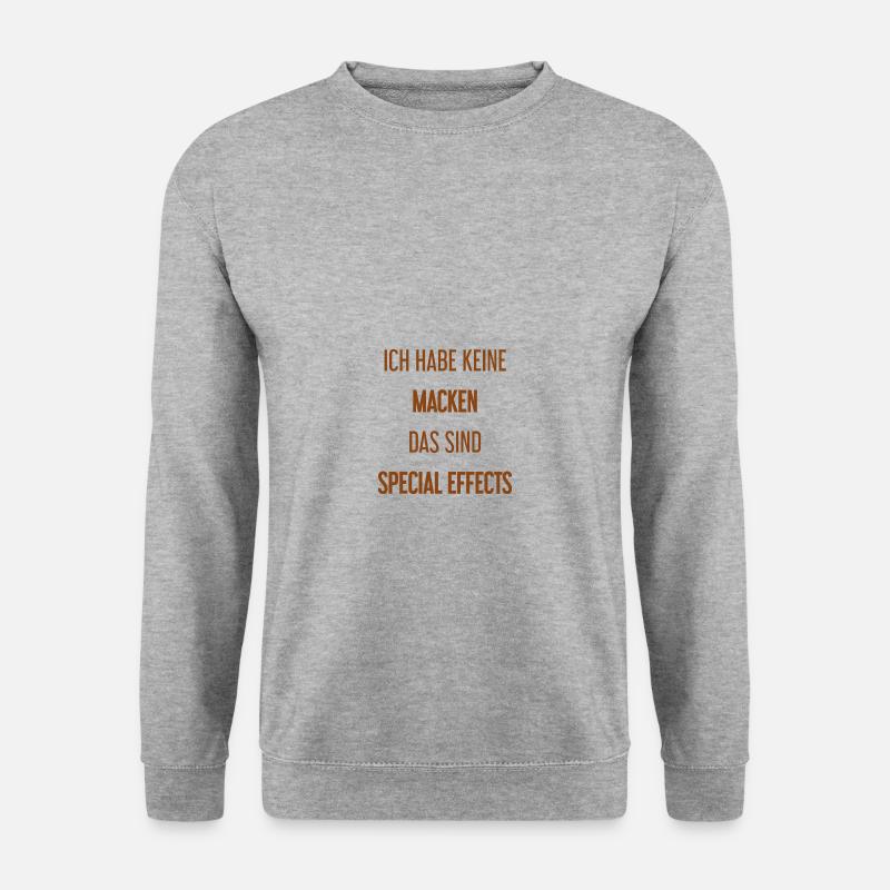 Keine Macken, nur Special Effects! - Unisex Pullover - Weißgrau meliert
