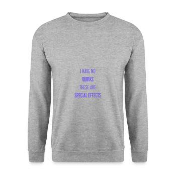 Keine Macken, nur Special Effects! - Unisex Pullover - Weißgrau meliert - Vorne - Alina (178cm) & Michal (187cm)