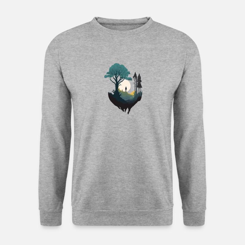 SURREAL - Unisex Pullover - Weißgrau meliert