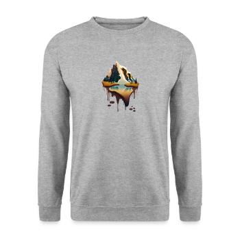 SURREAL - Unisex Pullover - Weißgrau meliert - Vorne - Alina (178cm) & Michal (187cm)