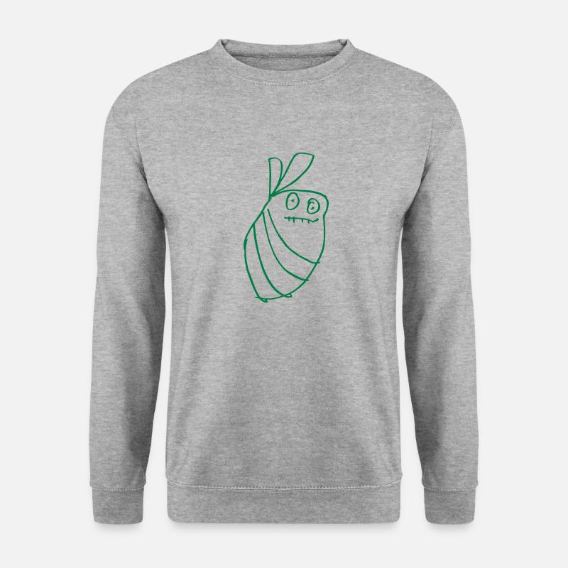 Monster-Biene - Unisex Pullover - Weißgrau meliert
