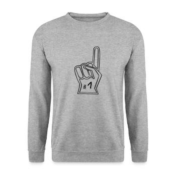 no_one - Unisex Pullover - Weißgrau meliert - Vorne - Alina (178cm) & Michal (187cm)