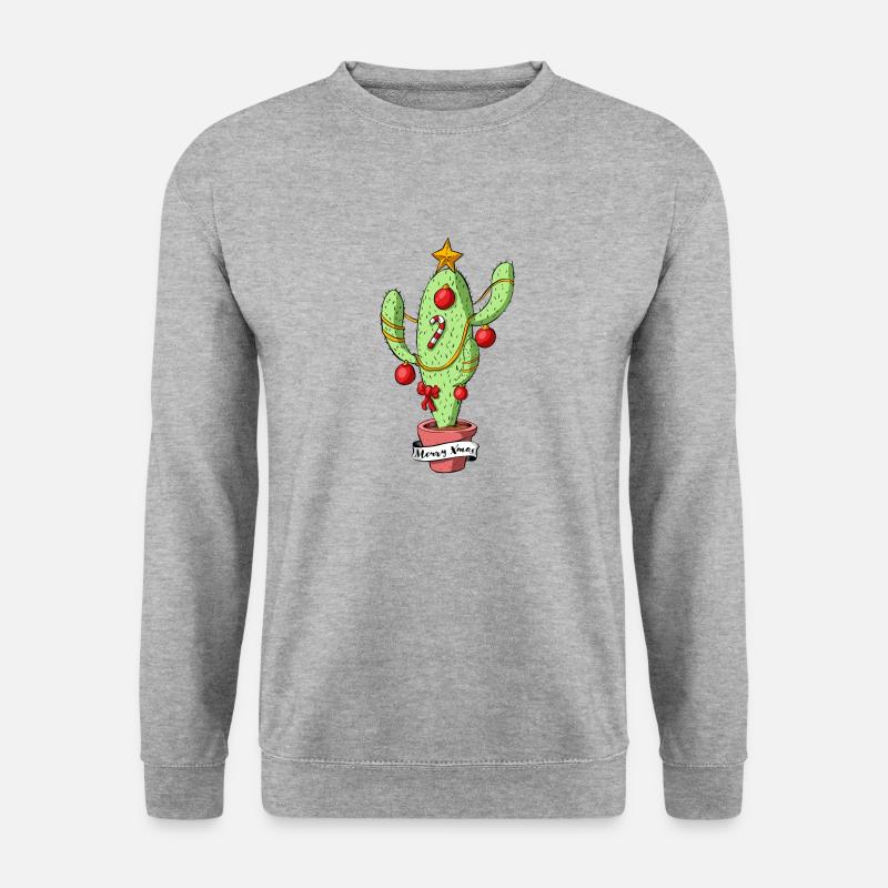 Weihnachtsbaum - Unisex Pullover - Weißgrau meliert