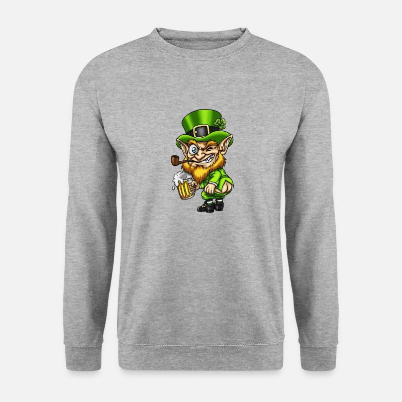 LEPRECHAUN - Unisex Pullover - Weißgrau meliert