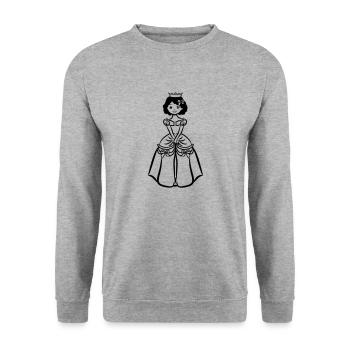 Princess crown sweet girl child - Unisex Sweatshirt - salt & pepper - Front - Alina (178cm) & Michal (187cm)
