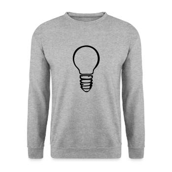 Light bulb (1 color) - Ampoule - Sweat-shirt Unisexe - gris chiné - Devant - Alina (178cm) & Michal (187cm)