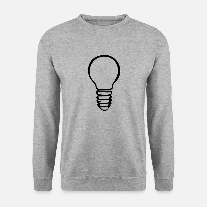 Glühbirne 1farbig - Unisex Pullover - Weißgrau meliert