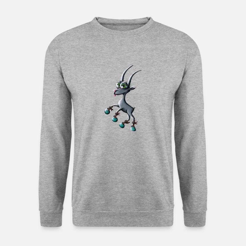 Sternzeichen Steinbock - Unisex Pullover - Weißgrau meliert