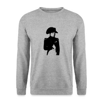 Napoleon - vector - Unisex Sweatshirt - salt & pepper - Front - Alina (178cm) & Michal (187cm)