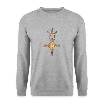 The Southern Cross - Unisex Sweatshirt - salt & pepper - Front - Alina (178cm) & Michal (187cm)