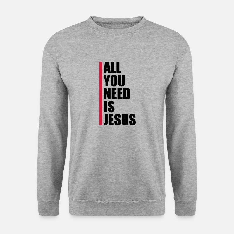 Strip Need Jesus - Unisex Sweatshirt - salt & pepper
