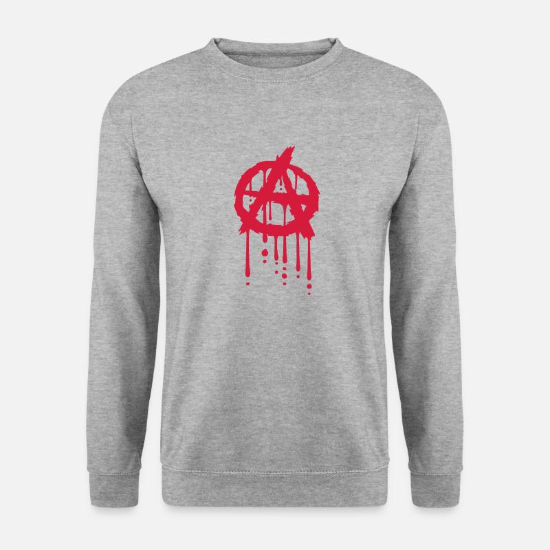 Anarchy blood drop icon - Unisex Sweatshirt - salt & pepper