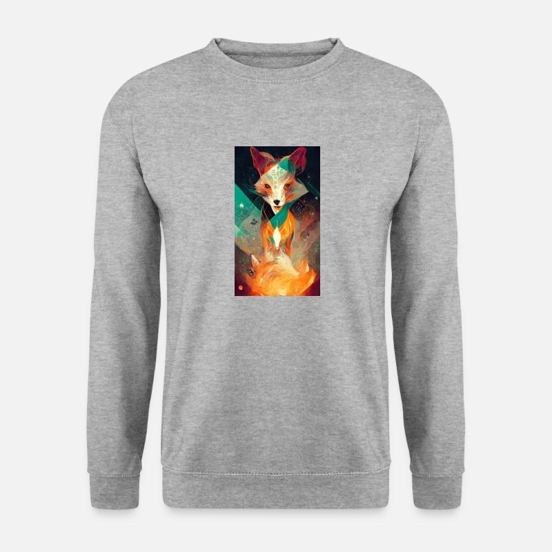 Fire Fox - Sweat-shirt Unisexe - gris chiné
