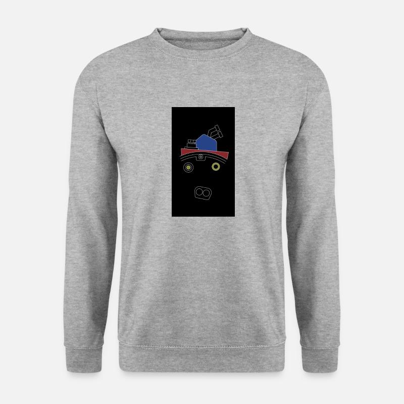 maschinen fragment 6 - Unisex Pullover - Weißgrau meliert