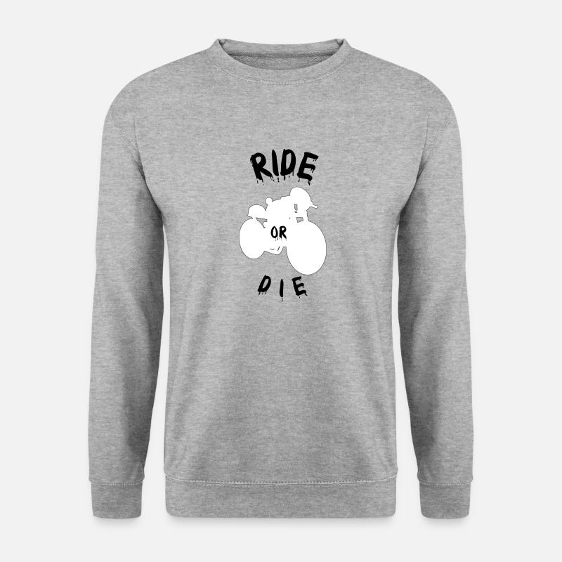 Reiten oder sterben - Unisex Pullover - Weißgrau meliert