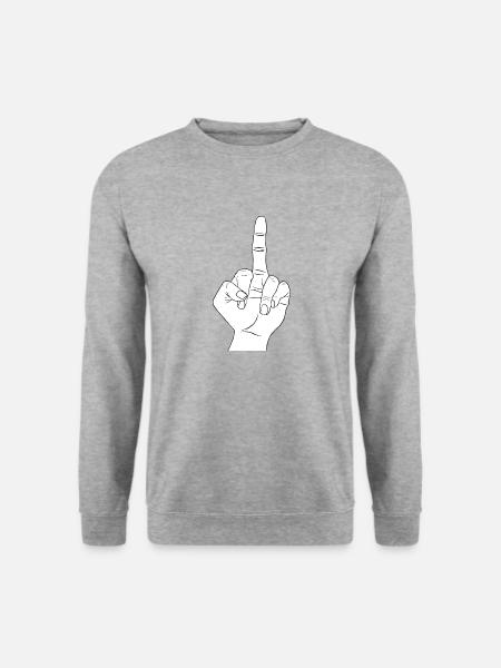 Doigt blanc - Sweat-shirt Unisexe - gris chiné