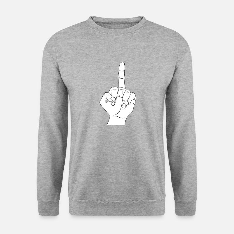 Weißer Finger - Unisex Pullover - Weißgrau meliert
