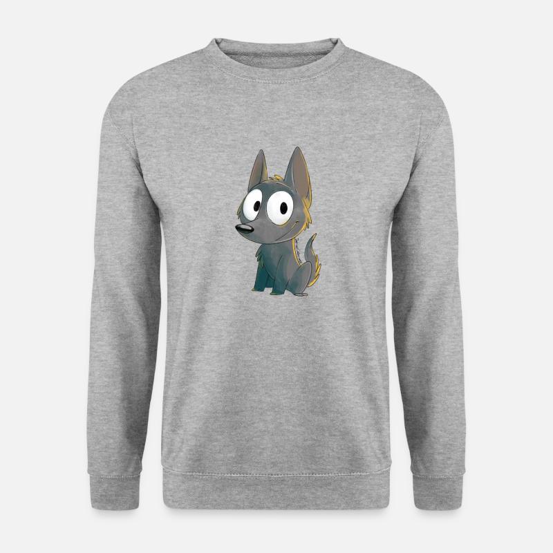 Kelpie Rehkitz - Unisex Pullover - Weißgrau meliert