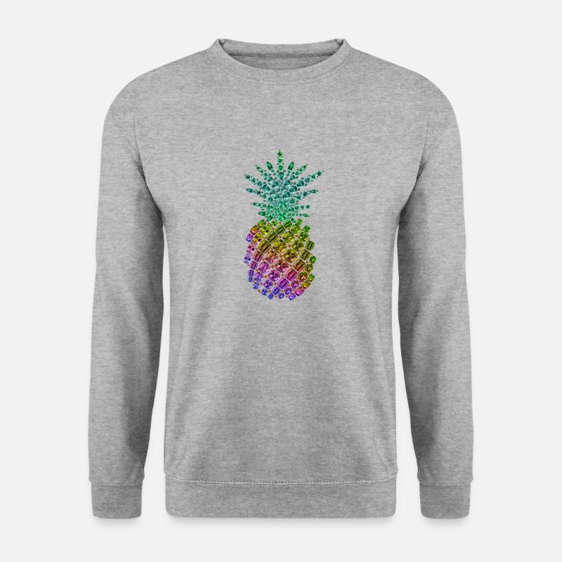 Edesletine Ananas - Unisex Pullover - Weißgrau meliert